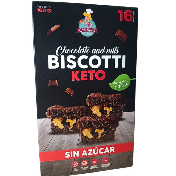 BISCOTTI KETO CHOCOLATE Y NUECES